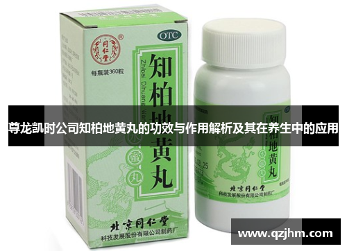 尊龙凯时公司知柏地黄丸的功效与作用解析及其在养生中的应用